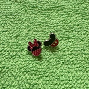 Disney Minnie Mouse Red and Black Stud Earrings